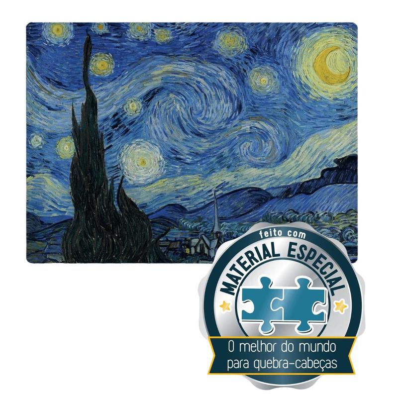 Quebra-Cabeça Nano A Noite Estrelada Vincent Van Gogh 500pçs